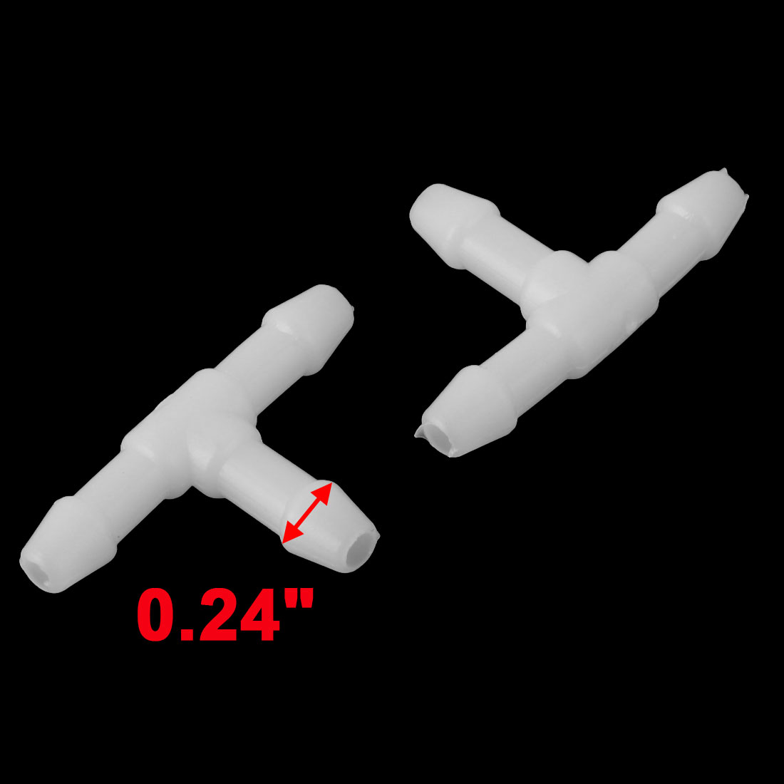 Aquarium Air Pump Plastic 35mm long T Shaped 3 Ways Outlet Adapters 10