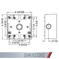 thumbnail image 3 of Caja de conexiones TayMac DB350Z 11 x 11 cm resistente a la intemperie color bronce, 3 of 7