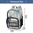 thumbnail image 4 of PVC Transparent Backpacks Clear Backpack for Travel and Outings Watercolor Sea Creatures, 4 of 7