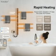 thumbnail image 5 of MASO Smart Rotating Heated Towel Rack for Bathroom, 90W Electric Towel Warmer with Swivel Bars, 1-24H Timer, 115℉-155℉, Wi-Fi App Control, Low Carbon Steel, IPX5, Plug-in/Hardwired, Black, 5 of 9
