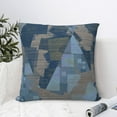 thumbnail image 6 of YFYANG Square Decorative Throw Pillow Case (Without Pillow Insert), Blue Abstract Mosaic Bedroom Sofa Car Cushion Cover, 26"x26", 6 of 9