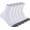 5 Pairs White, variant on Mens 100% Cotton Cushioned Ankel Socks, Athletic Performance Running Moisture Wicking Breathable Quarter Socks