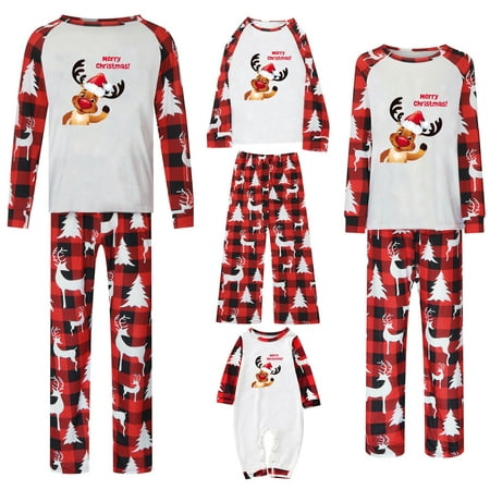 

Christmas Pajamas for Family Clearance 2022 Christmas Hats Elk Reindeer Plaid Matching Pjs Sets Holiday Oufits Loungewears Family Pajamas Matching Sets Christmas Pajamas Clearance Cheap