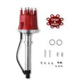 thumbnail image 3 of MSD Ignition Distributor 85551 Pro-Billet; For Use With Chevy V8 Engines; Without Ignition Control Module; Magnetic Trigger; Mechanical Advance; With Iron Gear; Red Cap With HEI/Male Posts, 3 of 4