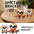 thumbnail image 1 of Soporte para gafas de sol de animales de madera - Organizador de escritorio tallado a mano para gafas y accesorios, soporte decorativo de 6,1 x 5,9 pulgadas, 1 of 1