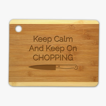 - Monogram Online Professional 1 piece Wood Cutting Board Keep Calm and Keep on Chopping Large: 9.25