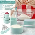 thumbnail image 2 of Precision Measuring Cups & Spoons Set, Stackable Cups and Spoons, Kitchen Gadgets for Culinary Mastery, Engraved Size Mark Non Toxic Rust-Resistant Tools for Chefs, Mint Green, 2 of 7