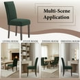 thumbnail image 3 of AFO Upholstered Dining Chairs Set of 4, Fabric Kitchen Side Chairs with Solid Wood Legs, Green, 3 of 7