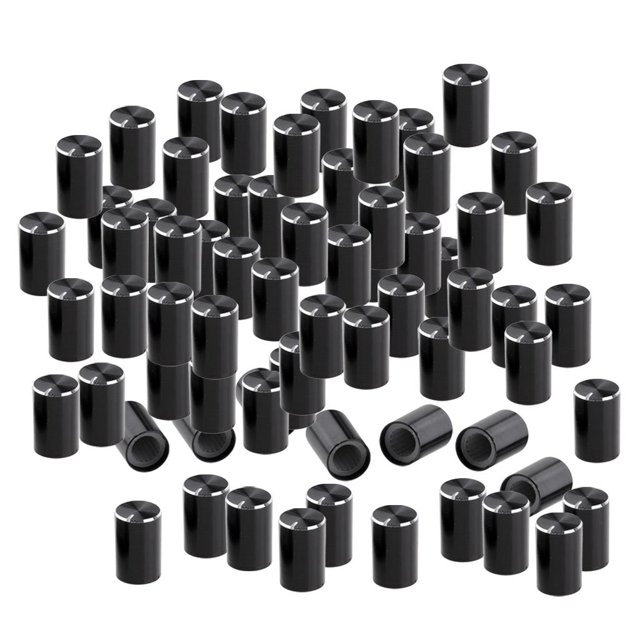 100 Paquetes de perillas de control de potenciómetro Sunnimix interruptor de volumen control electrónico negro