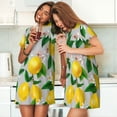 thumbnail image 4 of Naloa Lemon Seamless Pattern Oil Painting Effect Print Women Nightgowns,Womens Loungewear,Short Sleeve Sleepwear,Comfy Ladies Nightdress, 4 of 6