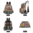 thumbnail image 4 of FORMRS Mini Backpack Purse for Women Travel Daypack Casual Shoulder Bag, Orange Colorful Flowers, 4 of 7
