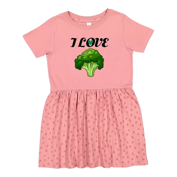 Inktastic I Love Broccoli Girls Toddler Dress