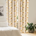 thumbnail image 2 of Ambesonne Floral Curtains, Abstract Summer Pattern, Pair of 28"x84", Vermilion Yellow White, 2 of 5