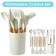 thumbnail image 4 of Yucurem 12Pcs Kitchen Utensil Set Silicone Heat-resistant Cookware for Kitchen Kitchen Essentials (Beige), 4 of 10