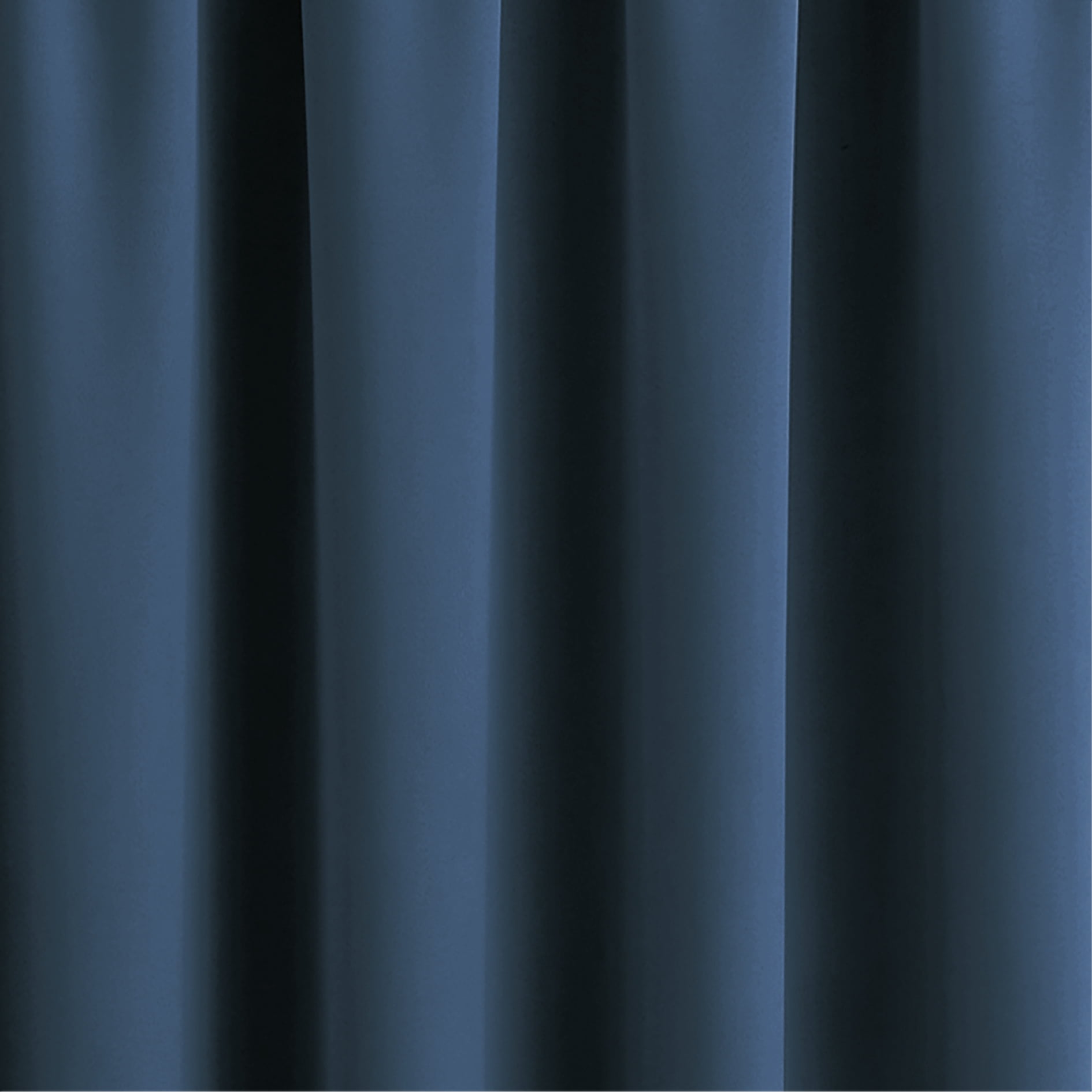 Eclipse Phoenix Blackout Curtain Rod Pocket Panel Pair, Indigo Blue, 50" W x 84" L