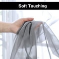 thumbnail image 5 of Window Sheer Curtains Gray Curtains Clear Curtains Basic Rod Pocket Panel for Kitchen Bedroom Children Living Room Yard(55" X 63", Gray), 5 of 9