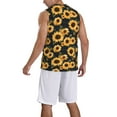 thumbnail image 2 of Naloa Scottish Blue Plaid Sunflower Basketball Jersey Reversible Men's Mesh Athletic Sports Shirts Training Practice S-4XLLarge, 2 of 6
