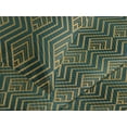 thumbnail image 3 of Ambesonne Art Deco Quilted Coverlet 3 Pcs, Retro Zigzag Drawing Motif, Queen Size, Dark Teal and Dark Mustard, 3 of 4