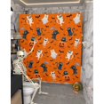 thumbnail image 5 of Halloween Black Cat Ghost Bat Orange Shower Curtain Set ，Waterproof Fabric Shower Curtains Shower Curtains for Bathroom,Bathroom Decor 36"x72", 5 of 6