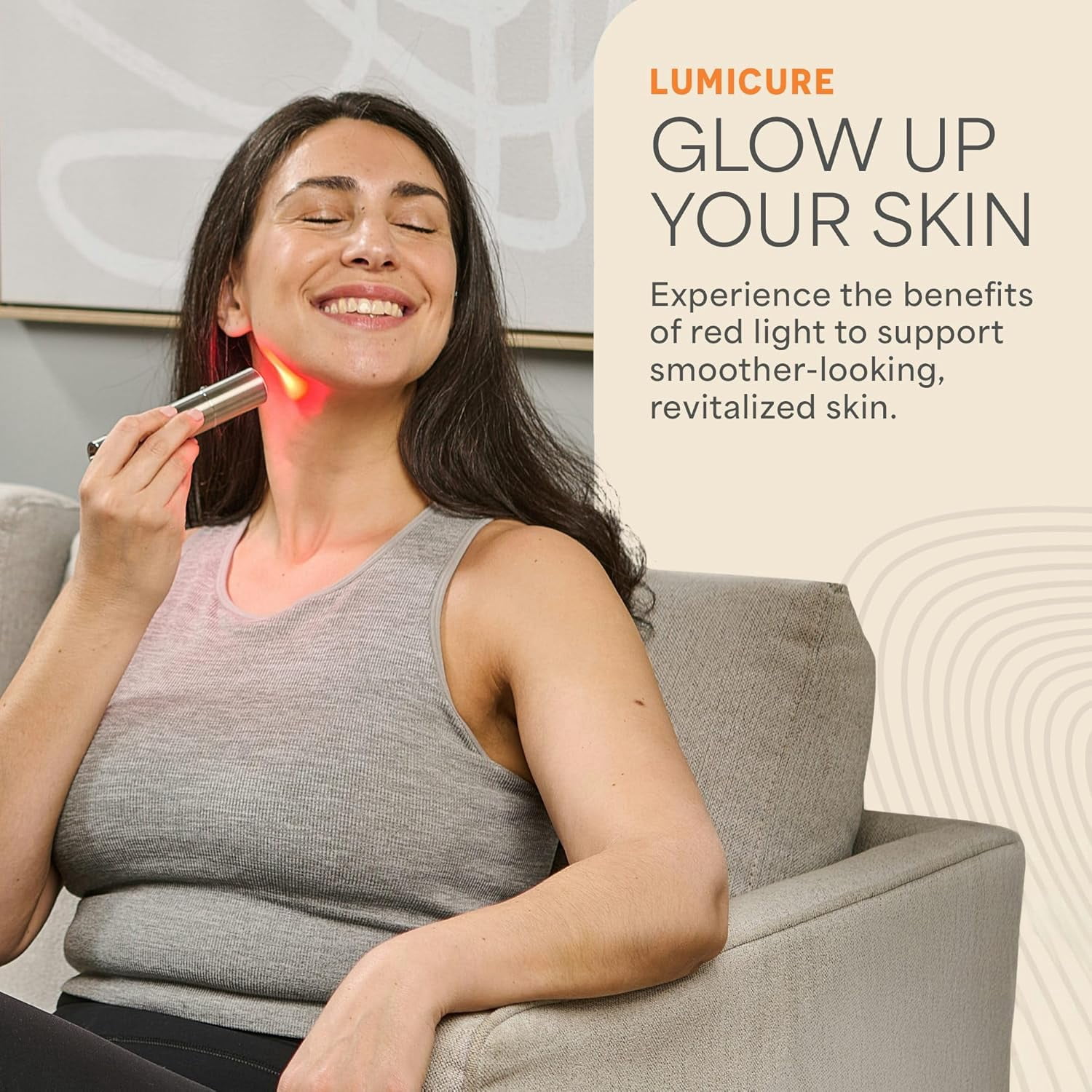 Lifepro LumiCure Pro Red Light Therapy Torch - Handheld Infrared Wand for Muscle & Joint Support - Portable LED Device with 3 Wavelengths - Silver