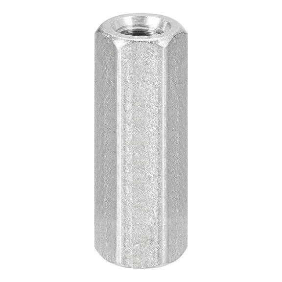 M12 x 1.75-Pitch 60mm Length Coupling Nuts, 1pcs 304 Stainless Steel Nuts