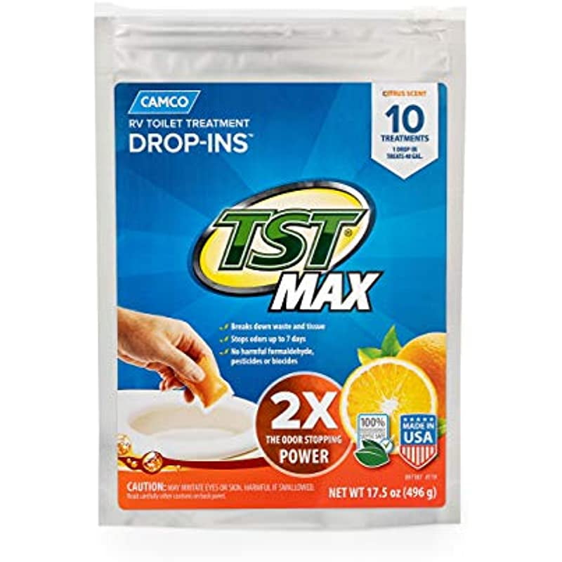 Camco TST MAX RV Toilet Treatment DropINs Control Unwanted Odors and