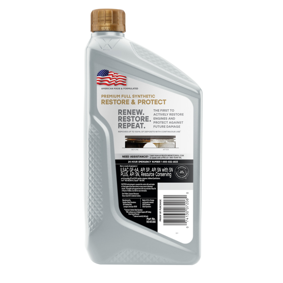 Valvoline Restore & Protect Full Synthetic 5W-30 Motor Oil 5 Quart