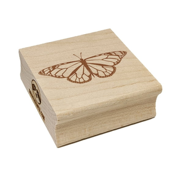 Monarch Butterfly Square Rubber Stamp Stamping Scrapbooking Crafting - Small 1.25in