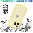 thumbnail image 5 of Phone Case for iPhone 14 Pro Max 6.7 inches, Soft Transparent TPU Wavy Edges Precise Camera Protection Shockproof Phone Covers for Women Men Boy Girls(Yellow), 5 of 12