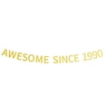 thumbnail image 1 of Impresionante Desde 1990 Pancarta De 34 Cumpleaños Con Purpurina Dorada Preencordada, 34, Treinta Y Cuatro Decoraciones Antiguas Para Fiesta De Cumpleaños Para Hombres Y Mujeres, 1 of 5