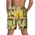 thumbnail image 2 of Haiem Ethnic African Mens Swim Trunks with Compression Liner 2 in 1 Swimming Shorts Stretch Swimwear Quick Dry,Board Shorts-Large, 2 of 9