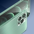 thumbnail image 5 of Compatible with iPhone 14 Pro Glossy Case Metal Brushed Back Soft Silicone Edge Lens Protection Slim Protection Shockproof Cover for Women Girls Green, 5 of 11