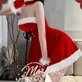 thumbnail image 4 of SGACAI Conjunto de vestido rojo sexy de Navidad ¿Vestido de Navidad con hombros descubiertos?, 4 of 6