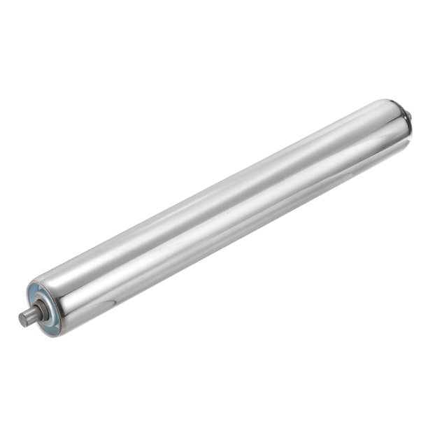 Uxcell Rodillo de Transporte de Acero Inoxidable Reemplazo de Transmisión de Gravedad Galvanizado 2"x16"