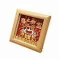 thumbnail image 1 of Abbraccia Marco de la fortuna de madera Año del Caballo 2026, lingote dorado, decoración de mesa de Año Nuevo, 1 of 6