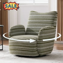 Tcbosik Swivel Accent Chair, Boucle Fabric Upholstered Chair with Metal Frame for Bedroom, Living Room, Easy Assembly, Olive Green