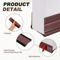 thumbnail image 3 of 36.6 Inch Under Door Draft Stopper PVC Self-Adhesive Folding Door Draught Excluder Noise Blocker Gap Stoppers Fit for 1.38"-2.17" Thickness Interior Exterior Doors White, 3 of 3