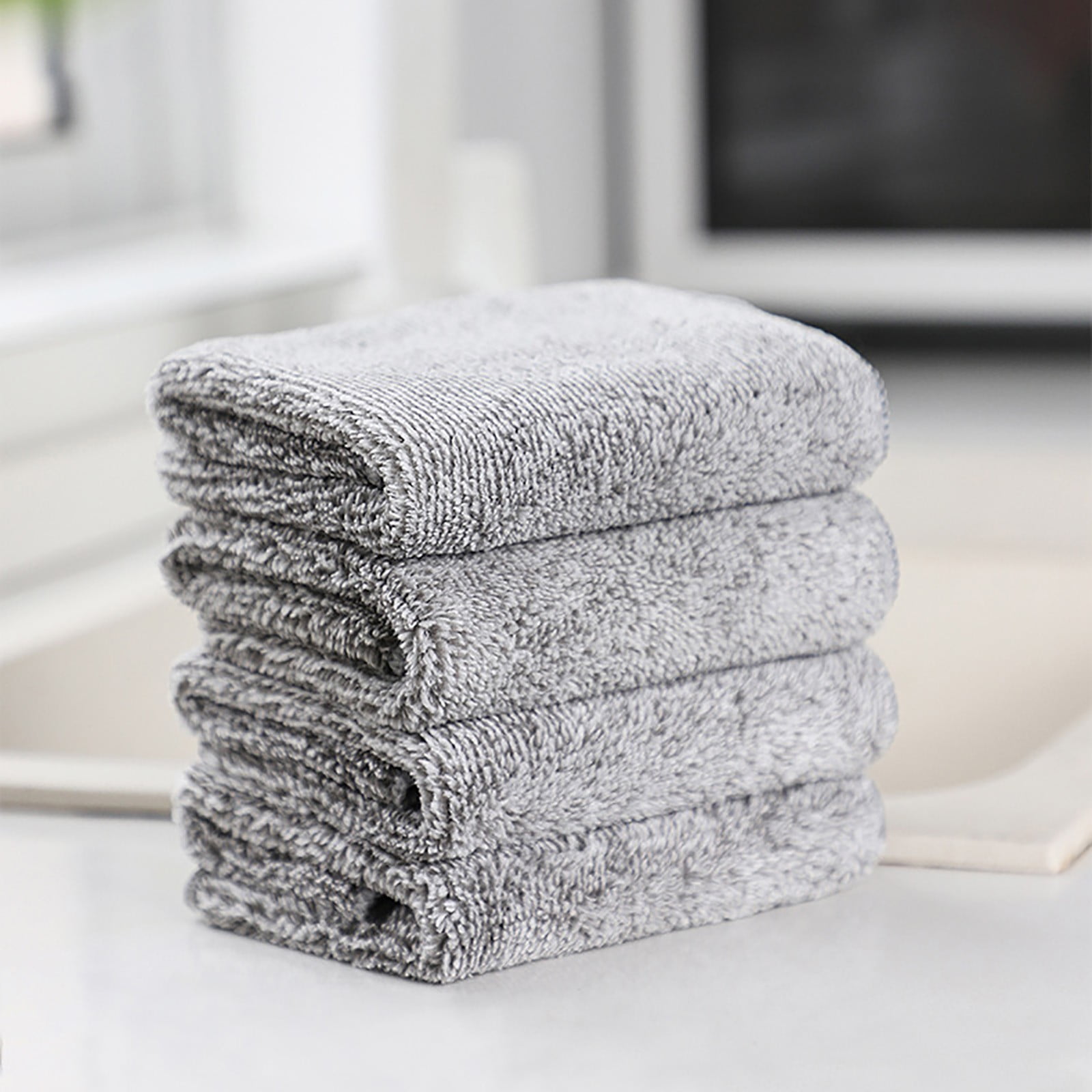 Pianpianzi Handmade Kitchen Linen Oil Rag Hand Towels for Embroidery Pad  Cloth Scouring Cloth Dish-washing Two-color 5PCS Hanging Coral Dish  Double-sided Towel Fleece Kitchen，Dining & Bar 