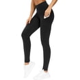 thumbnail image 3 of THE GYM PEOPLE Pantalones de yoga gruesos de cintura alta con bolsillos, control de barriga, entrenamiento, correr, yoga, leggings para mujer, 3 of 4