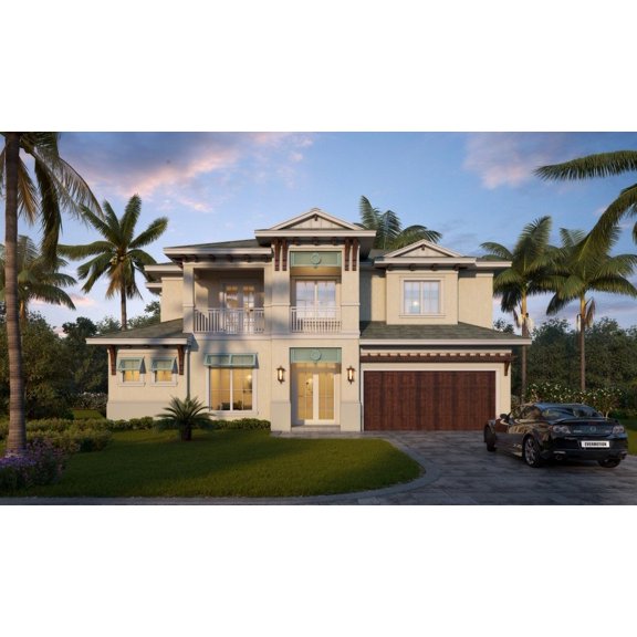 013-3635: Traditional CMU 4 Bed, 5 Bath Luxury Home Plan, 3635 Sq Ft: Full Blueprints with License to Build by Home Plan Marketplace - Lesuto