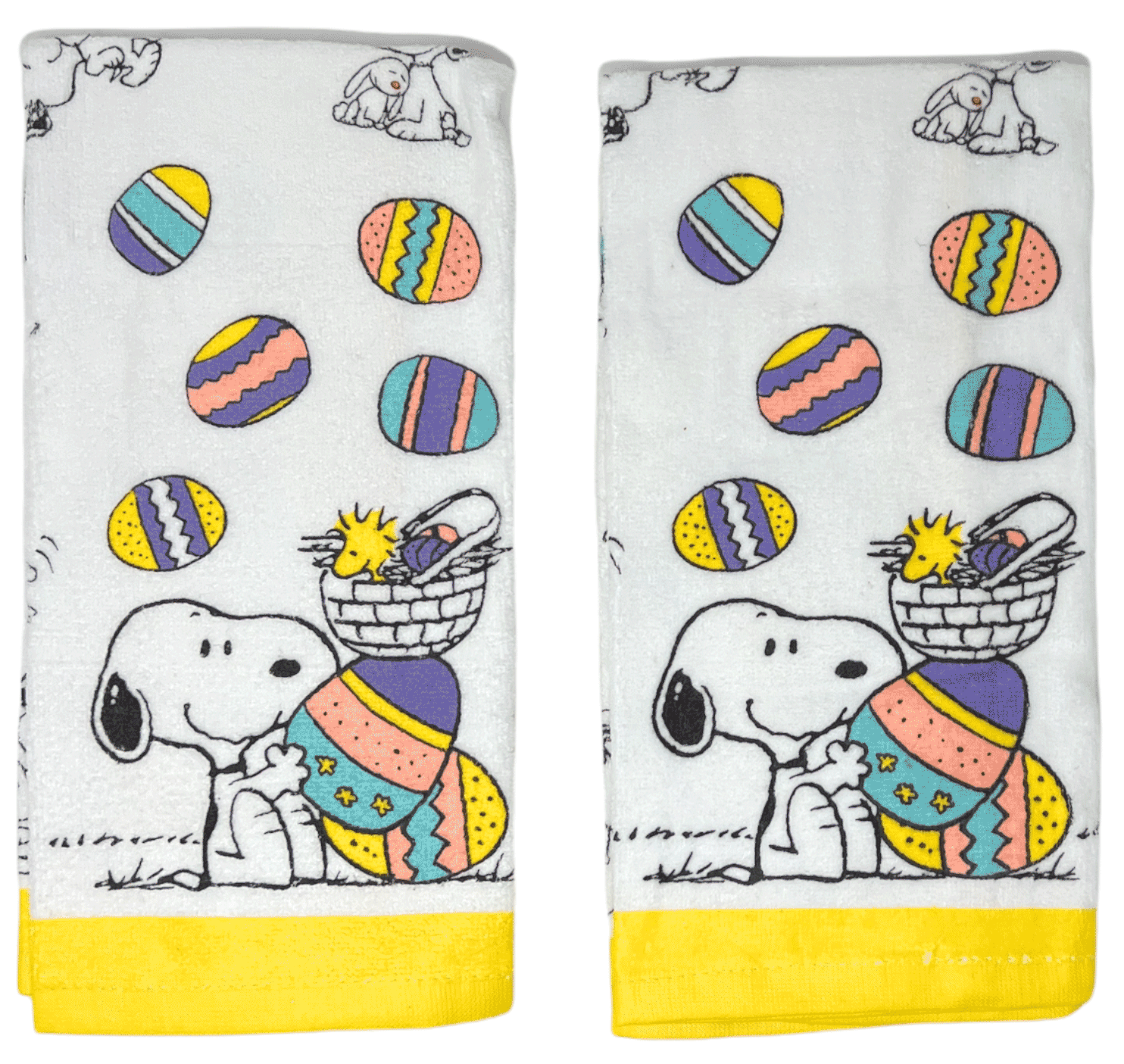 Peanuts Worldwide Easter Cotton Kitchen Towels, Set of 2 (White