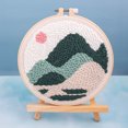 thumbnail image 1 of Zootealy DIY Embroidery Material Kit Poke Embroidery Set Handmade Gift Decorative C-ross Stitch Rubbing with Hoops Circle R-ing Set Starter Kit, 1 of 4