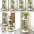 thumbnail image 5 of Nanly 2 Tier Plant Stand Indoor Outdoor, 19 Inch Tall Metal Flower Stand Round Corner Flower Pot Holder for Patio Garden Balcony Living Room Bedroom, 5 of 8