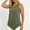 Army Green, variant on Womens Casual Tank Top with Side Buttons - Asymmetrical Hem Loose Fit Crew Neck Sleeveless, Red,Size 2XL
