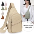 thumbnail image 2 of Bolso bandolera para mujer, impermeable, con correa ajustable y cremallera, para viajes al aire libre, ideal para deportes y actividades al aire libre., 2 of 8