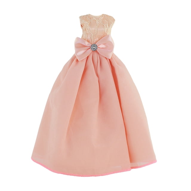 Vestidos de noche para muñecas 12 pulgadas Naranja claro Sunnimix vestido de muñeca