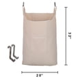 thumbnail image 2 of GORISEN Colector de Ropa sucia, Cesto para la Ropa sucia, Bolsa para Colgar en la Puerta con Ganchos (Beige, 65 litros), 2 of 5
