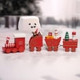 thumbnail image 2 of VOTRUDI Wooden Christmas Train Ornament,Christmas Decorations Indoor Clearance,Decorative Collectible,Christmas Indoor Decor for Room Office Tabletop,Red, 2 of 5