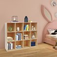 thumbnail image 6 of 12 Grid Log Color Solid Wood Lattice Cabinet 120x30x90cm Deepened Storage Shelf Floor-to-wall Shelf, 6 of 10