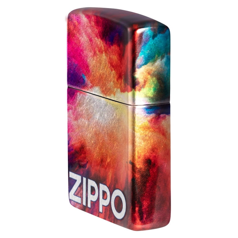 Zippo 48982 Tie Dye Design 540 Tumbled Chrome Windproof Lighter Zippo 48982 Tie Dye Design 540 Tumbled Chrome Windproof Lighter